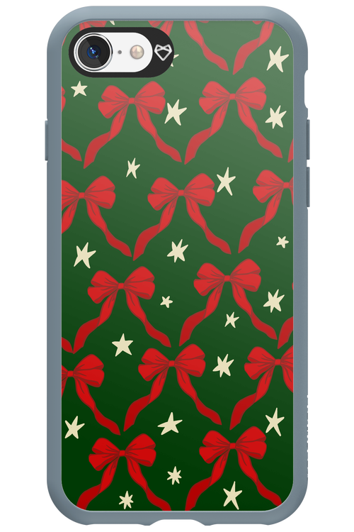 Bow & Stars (Green) - Apple iPhone SE 2020