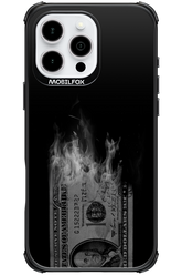 Money Burn B&W - Apple iPhone 16 Pro Max