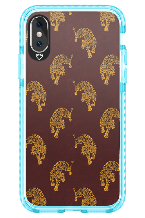 Burgundy Leopard Pattern - Apple iPhone X