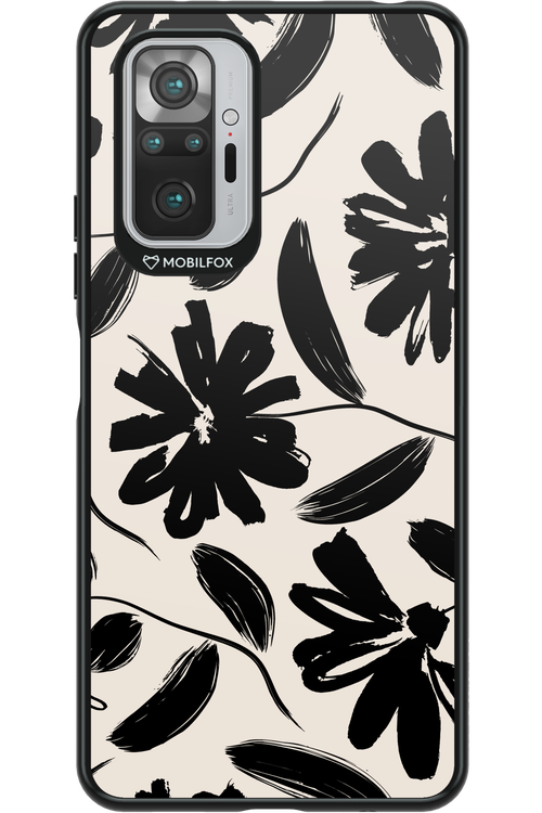 Monochrome Flowerss - Xiaomi Redmi Note 10S