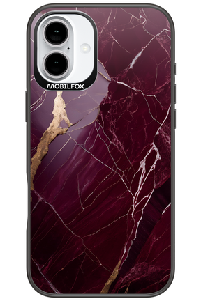 Burgundy Marble - Apple iPhone 16 Plus