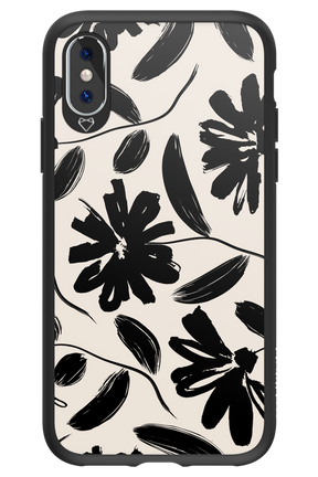 Monochrome Flowerss - Apple iPhone XS