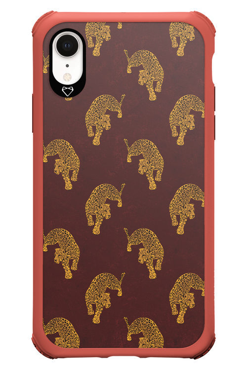 Burgundy Leopard Pattern - Apple iPhone XR