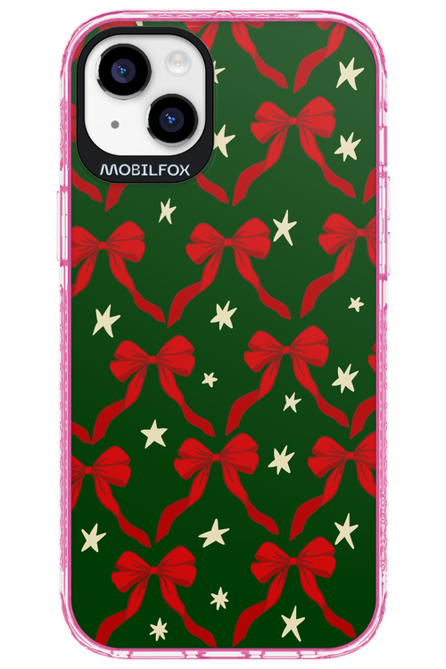Bow & Stars (Green) - Apple iPhone 14 Plus