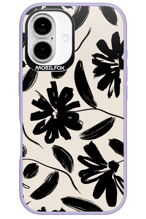 Monochrome Flowerss - Apple iPhone 16