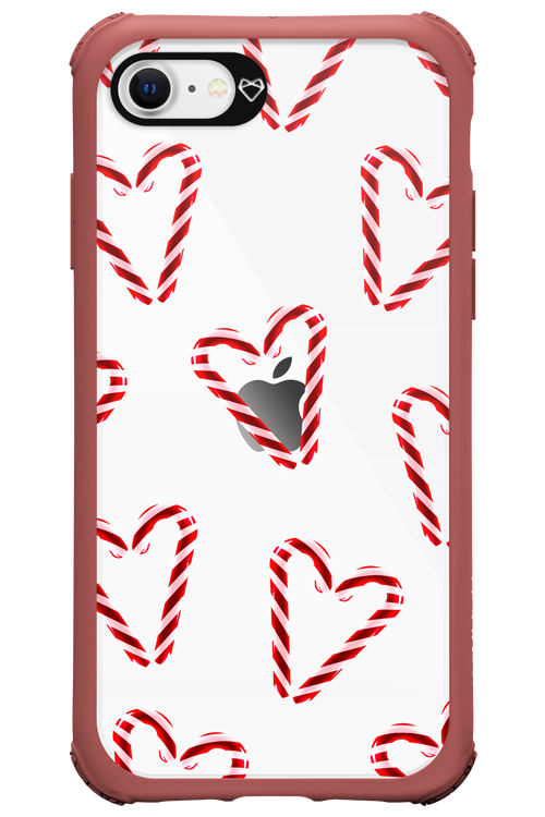 Candy Cane Hearts - Apple iPhone SE 2022