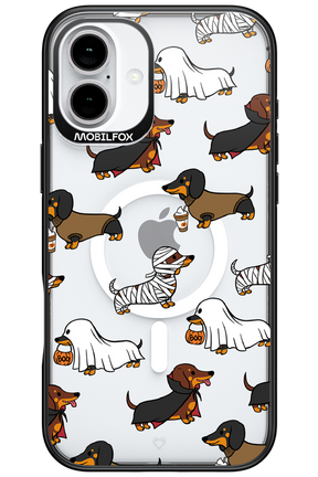 Scary Dachshund (Transparent) - Apple iPhone 16 Plus