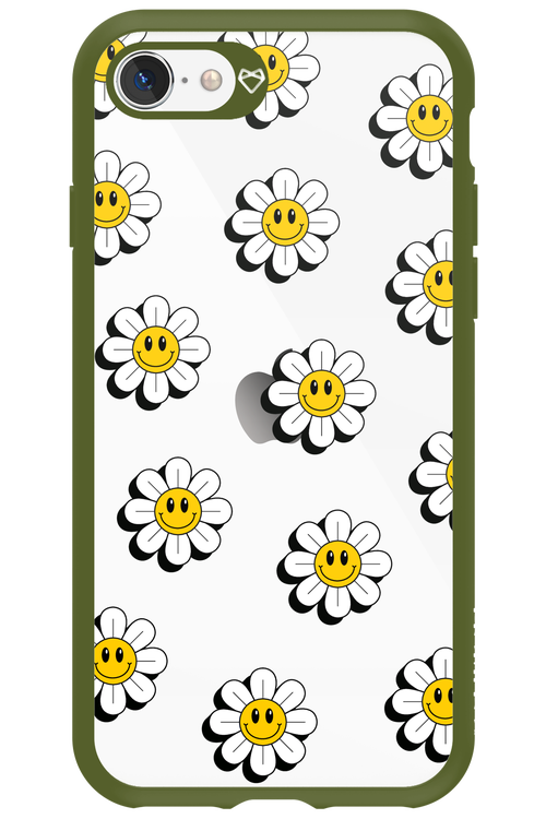 Smiley Flowers Transparent - Apple iPhone SE 2022