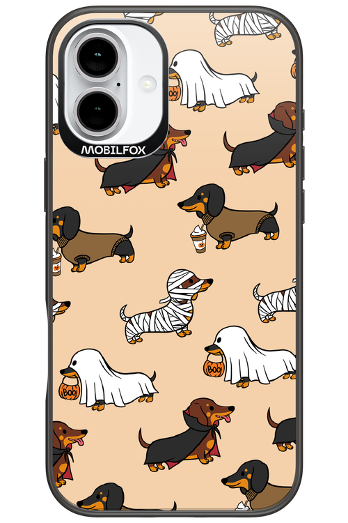 Scary Dachshund - Apple iPhone 16 Plus