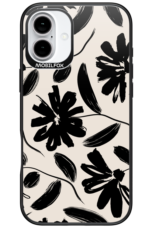 Monochrome Flowerss 2.0 - Apple iPhone 16 Plus