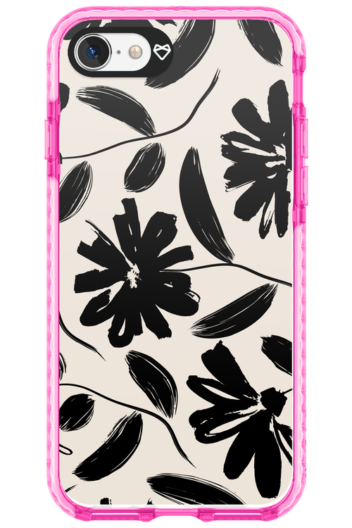 Monochrome Flowerss - Apple iPhone SE 2022