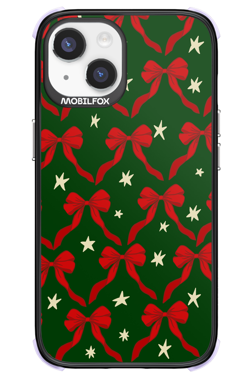 Bow & Stars (Green) - Apple iPhone 14