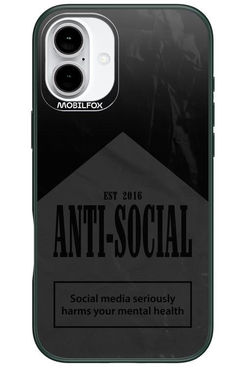 ANTI-SOCIAL (BLVCK) 2.0 - Apple iPhone 16 Plus