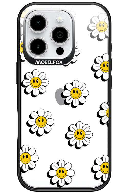 Smiley Flowers Transparent - Apple iPhone 16 Pro