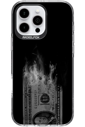 Money Burn B&W - Apple iPhone 16 Pro Max