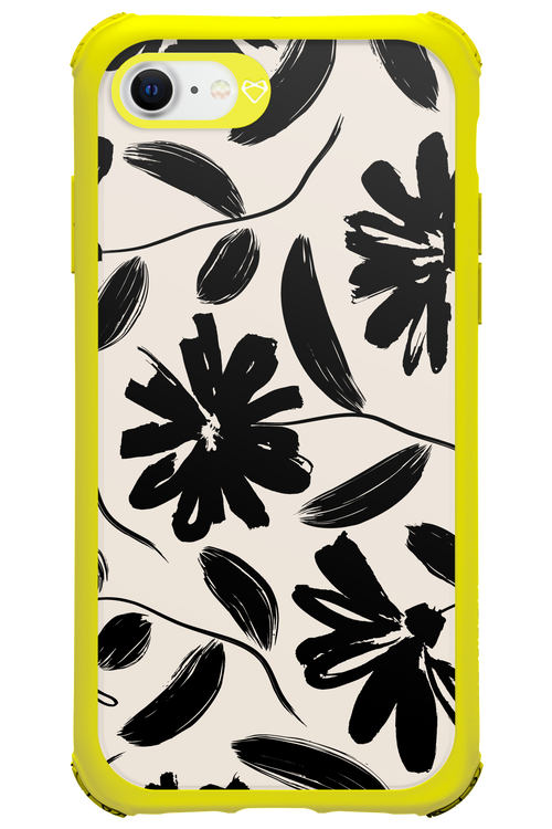 Monochrome Flowerss - Apple iPhone SE 2022