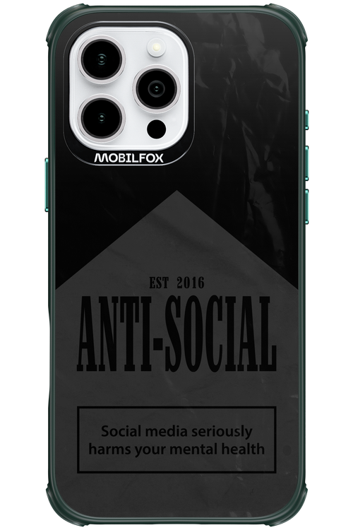 ANTI-SOCIAL (BLVCK) 2.0 - Apple iPhone 16 Pro Max