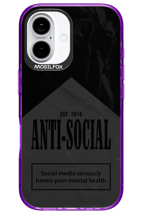 ANTI-SOCIAL (BLVCK) 2.0 - Apple iPhone 16