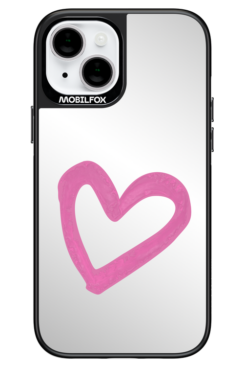 Pink Heart Mirror - Apple iPhone 14