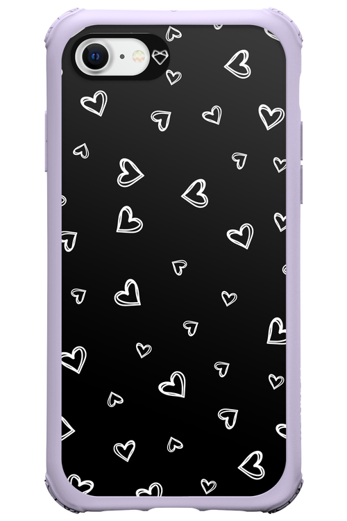 Monochrome Hearts 2.0 - Apple iPhone SE 2022