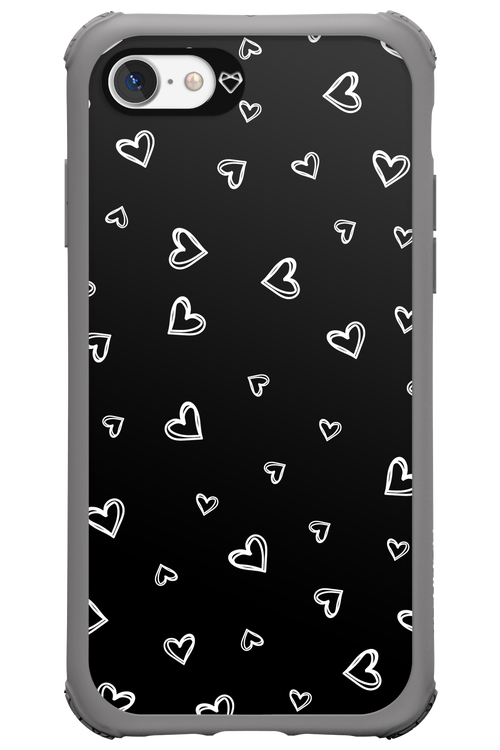 Monochrome Hearts 2.0 - Apple iPhone 7