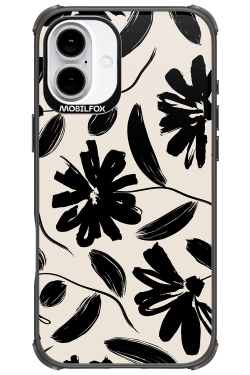 Monochrome Flowerss - Apple iPhone 16 Plus