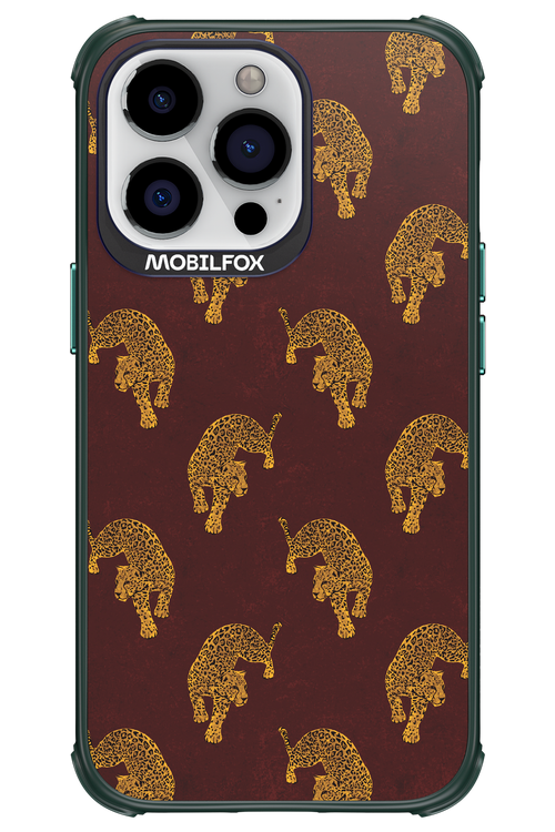 Burgundy Leopard Pattern - Apple iPhone 13 Pro
