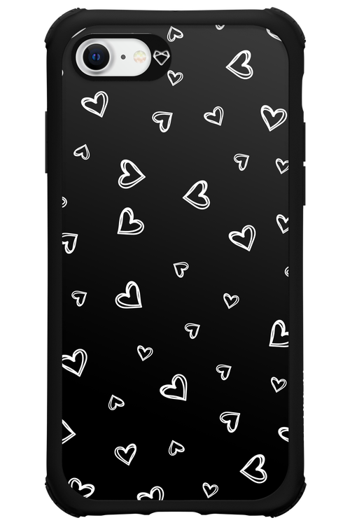 Monochrome Hearts 2.0 - Apple iPhone SE 2022