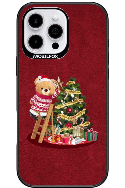 Christmas Bear (Burgundy) - Apple iPhone 16 Pro Max