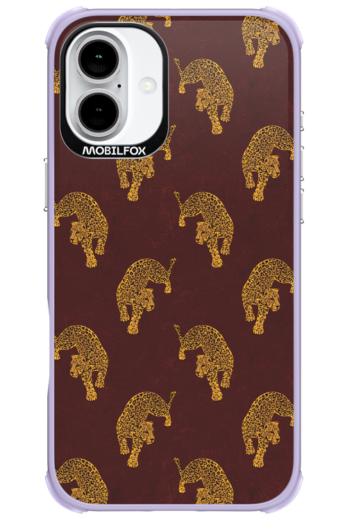 Burgundy Leopard Pattern - Apple iPhone 16 Plus