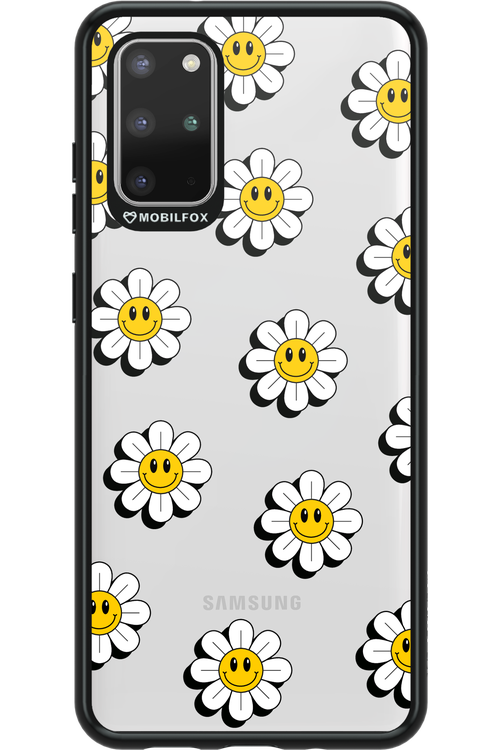 Smiley Flowers Transparent - Samsung Galaxy S20+