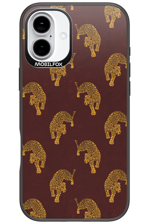 Burgundy Leopard Pattern - Apple iPhone 16 Plus