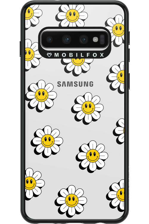 Smiley Flowers Transparent - Samsung Galaxy S10