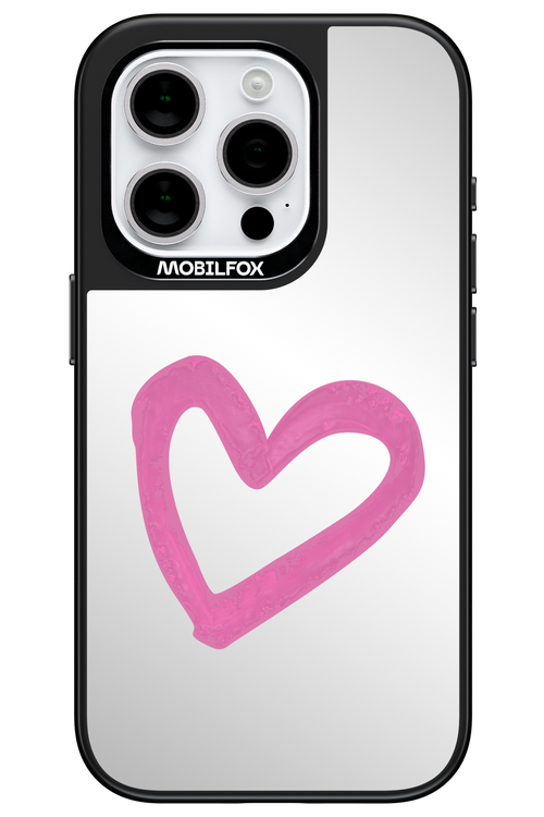 Pink Heart Mirror - Apple iPhone 15 Pro