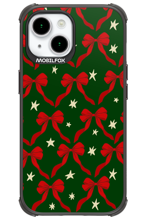 Bow & Stars (Green) - Apple iPhone 15