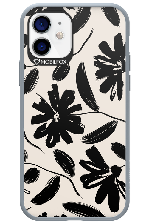Monochrome Flowerss - Apple iPhone 12