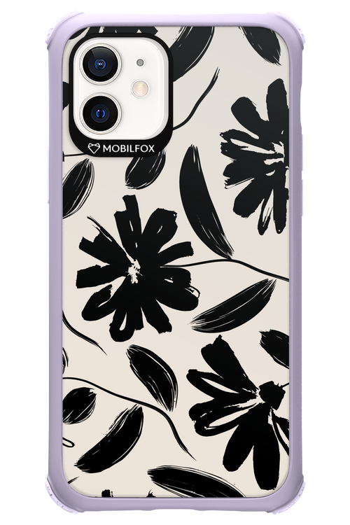 Monochrome Flowerss - Apple iPhone 12