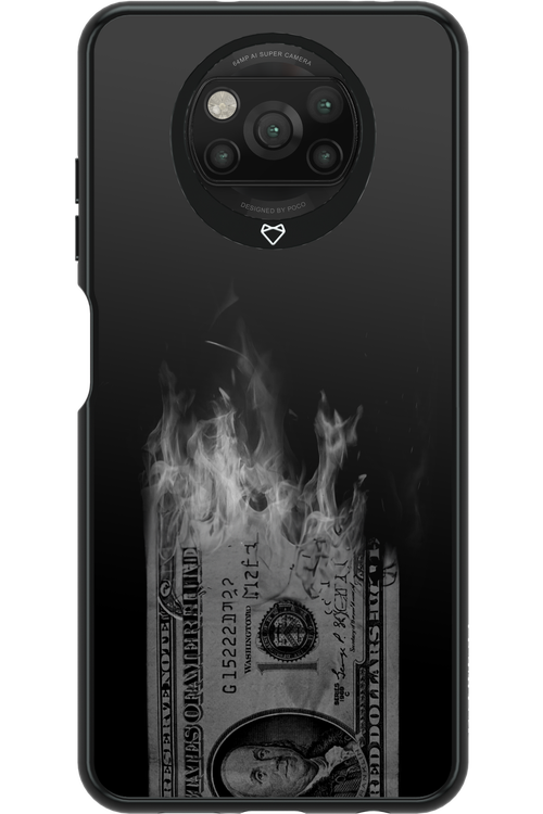 Money Burn B&W - Xiaomi Poco X3 NFC