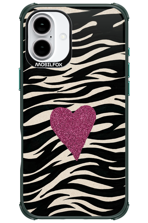 Zebra Heart 2.0 - Apple iPhone 16 Plus