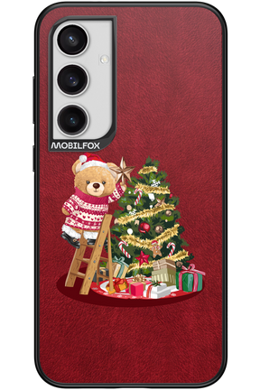Christmas Bear (Burgundy) - Samsung Galaxy S24+