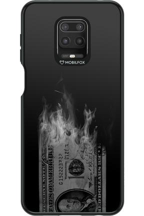 Money Burn B&W - Xiaomi Redmi Note 9 Pro