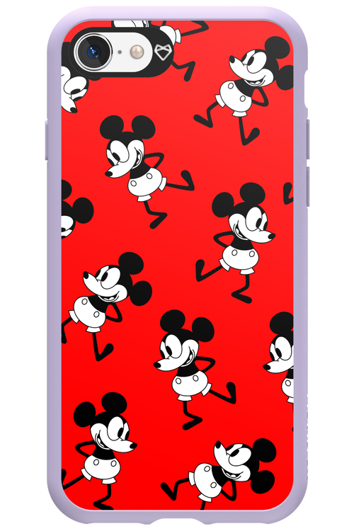 Iconic Mouse (red pattern) - Apple iPhone 8