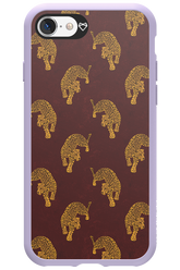 Burgundy Leopard Pattern - Apple iPhone SE 2022