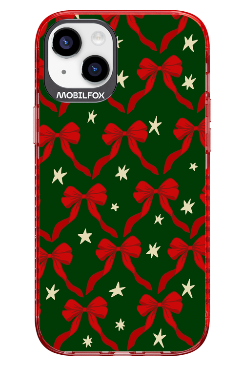Bow & Stars (Green) - Apple iPhone 14 Plus