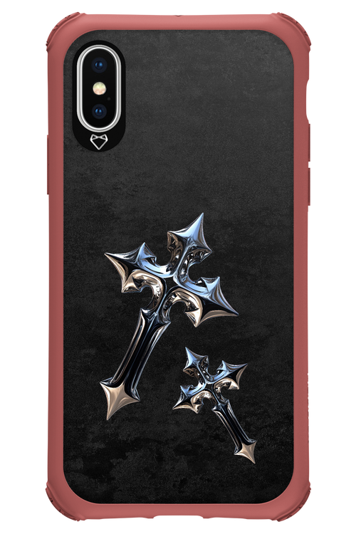 Chrome Crosses - Apple iPhone X