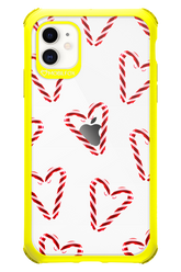 Candy Cane Hearts - Apple iPhone 11