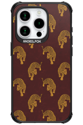 Burgundy Leopard Pattern - Apple iPhone 15 Pro