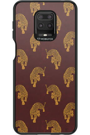 Burgundy Leopard Pattern - Xiaomi Redmi Note 9 Pro