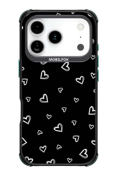 Monochrome Hearts 2.0 - Apple iPhone 17 Pro