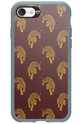 Burgundy Leopard Pattern - Apple iPhone SE 2022